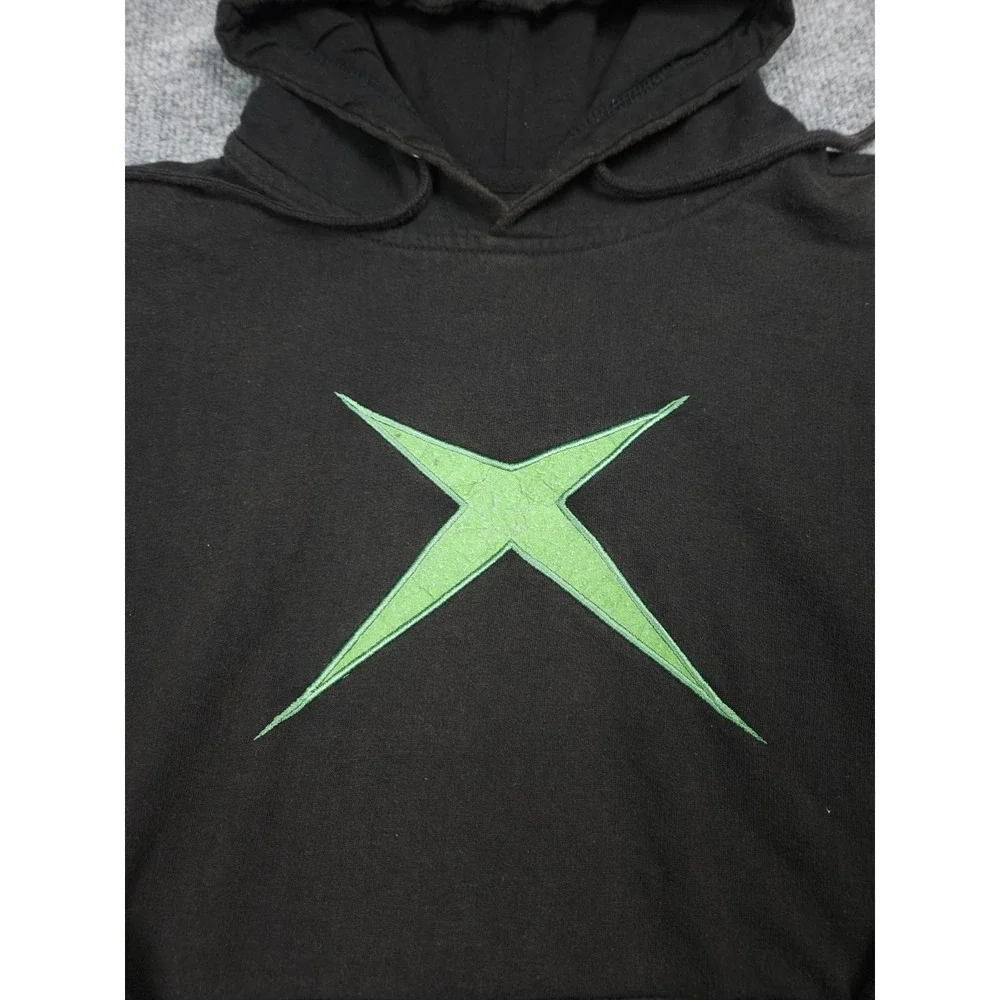 X-Box Gaming Hoodie Men's Medium Black Graphic 20th Anniversary Faded Ripple - Picture 2 of 10